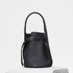 Celine Anthracite Supple Grained Calfskin Big Bag Bucket