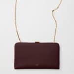 Celine Bordeaux Clasp Large Wallet On Chain Bag