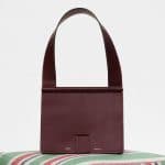 Celine Burgundy Satinated Natural Calfskin Small Tab Bag