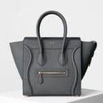 Celine Kohl Baby Drummed Calfskin Micro Luggage Bag