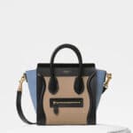 Celine Medium Blue Multicolour Baby Grained Calfskin Nano Luggage Bag