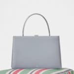 Celine Pearl Blue Box Calfskin Medium Clasp Bag