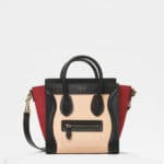 Celine Ruby Multicolour Baby Grained Calfskin Nano Luggage Bag