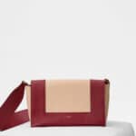 Celine Ruby/Nude Shiny Smooth Calfskin Medium Frame Bag