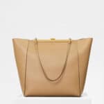 Celine Sand Smooth Calfskin Cabas Clasp Bag