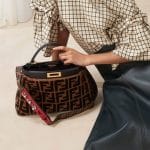 Fendi Brown/Black FF Pattern Peekaboo Bag - Pre-Fall 2018