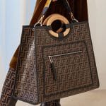 Fendi Brown/Black FF Pattern Runaway Tote Bag - Pre-Fall 2018