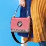 Fendi Red Leather/FF Pattern Kan I F Bag - Pre-Fall 2018