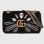 Gucci Crystal Embroidered GG Marmont Small Shoulder Bag
