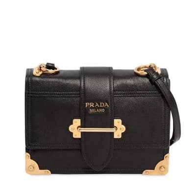 Prada Medium Cahier Leather Shoulder Bag