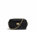 Chanel Black Aged Calfskin Reissue Camera Case Bag