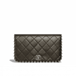 Chanel Black Metallic Bubble Clutch Bag