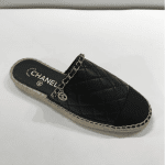 Chanel Black Quilted Calfskin Espadrilles