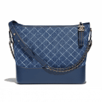 Chanel Blue Denim/Calfskin Gabrielle Large Hobo Bag