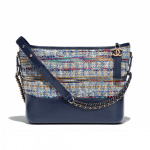 Chanel Blue Multicolor Tweed/Calfskin Gabrielle Hobo Bag
