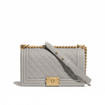 Chanel Gray Boy Chanel Old Medium Flap Bag