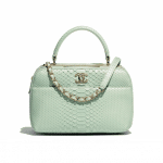 Chanel Green Python Trendy CC Small Bowling Bag