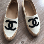 Chanel Ivory/Black Lambskin/Grosgrain Espadrilles 2