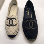 Chanel Light Beige and Blue Fabric Biarritz Espadrilles