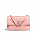 Chanel Pink Chevron Trendy CC Flap Bag