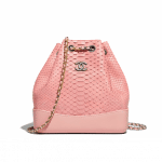 Chanel Pink Python Gabrielle Backpack Bag