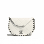 Chanel White Metallic Bubble Small Flap Bag