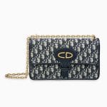 Dior Blue Oblique Signature Canvas Chain Flap Bag