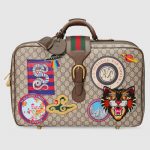 Gucci Beige/Ebony GG Supreme Gucci Courrier Suitcase Bag