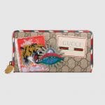 Gucci Beige/Ebony GG Supreme Gucci Courrier Zip Around Wallet
