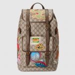 Gucci Beige/Ebony Soft GG Supreme Gucci Courrier Backpack Bag