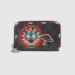 Gucci Black/Grey GG Supreme Night Courrier Card Case