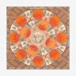 Hermes Jeu des Omnibus Remix Silk Twill Scarf 90