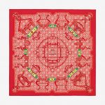 Hermes Mors et Gourmettes Remix Silk Twill Scarf 90