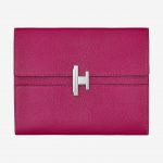 Hermes Rose Pourpre Mysore Goatskin Cinhetic Clutch Bag