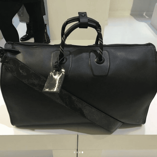 Louis Vuitton NEW Virgil Black SilverTravel Weekender Men's