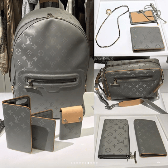 louis vuitton silver backpack