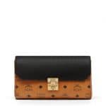 MCM Black Visetos Leather Block Milie Flap Crossbody Bag