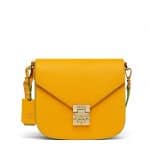 MCM Exotic Yellow Tipped Leather Patricia Shoulder Bag