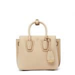 MCM Latte Beige Studded Outline Mini Milla Tote Bag