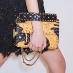 Valentino Black Dragon Embroidered Rockstud Spike Flap Bag - Pre-Fall 2018