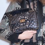 Valentino Black Snake Embroidered Rockstud Spike Flap Bag - Pre-Fall 2018