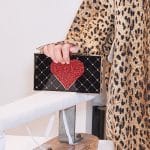 Valentino Black with Heart Pattern Minaudiere Bag - Pre-Fall 2018