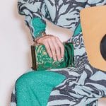 Valentino Green Tiger Print Minaudiere Bag - Pre-Fall 2018