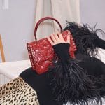 Valentino Red Python Rockstud Flap Bag - Pre-Fall 2018