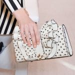 Valentino White Polkadot Rockstud Clutch Bag - Pre-Fall 2018