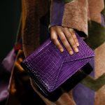 Bottega Veneta Violet Crocodile BV Clutch Bag - Fall 2018