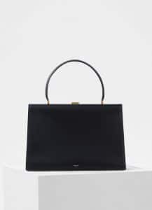 Celine Black Box Calfskin Medium Clasp Bag