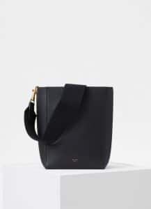 Celine Black Sangle Small Bucket Bag