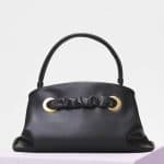 Celine Black Shiny Calfskin Small Purse with Eyelets Bag