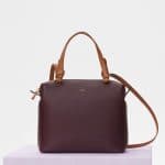 Celine Burgundy Small Soft Cube Bag